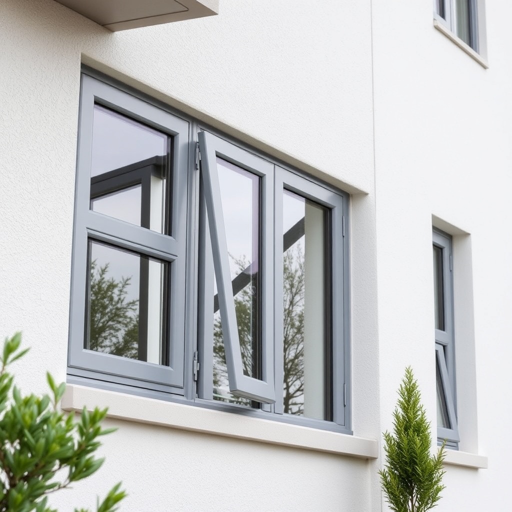 Sarıyer Antrasit Gri PVC Pencere Sistemleri ile Modern Cepheler