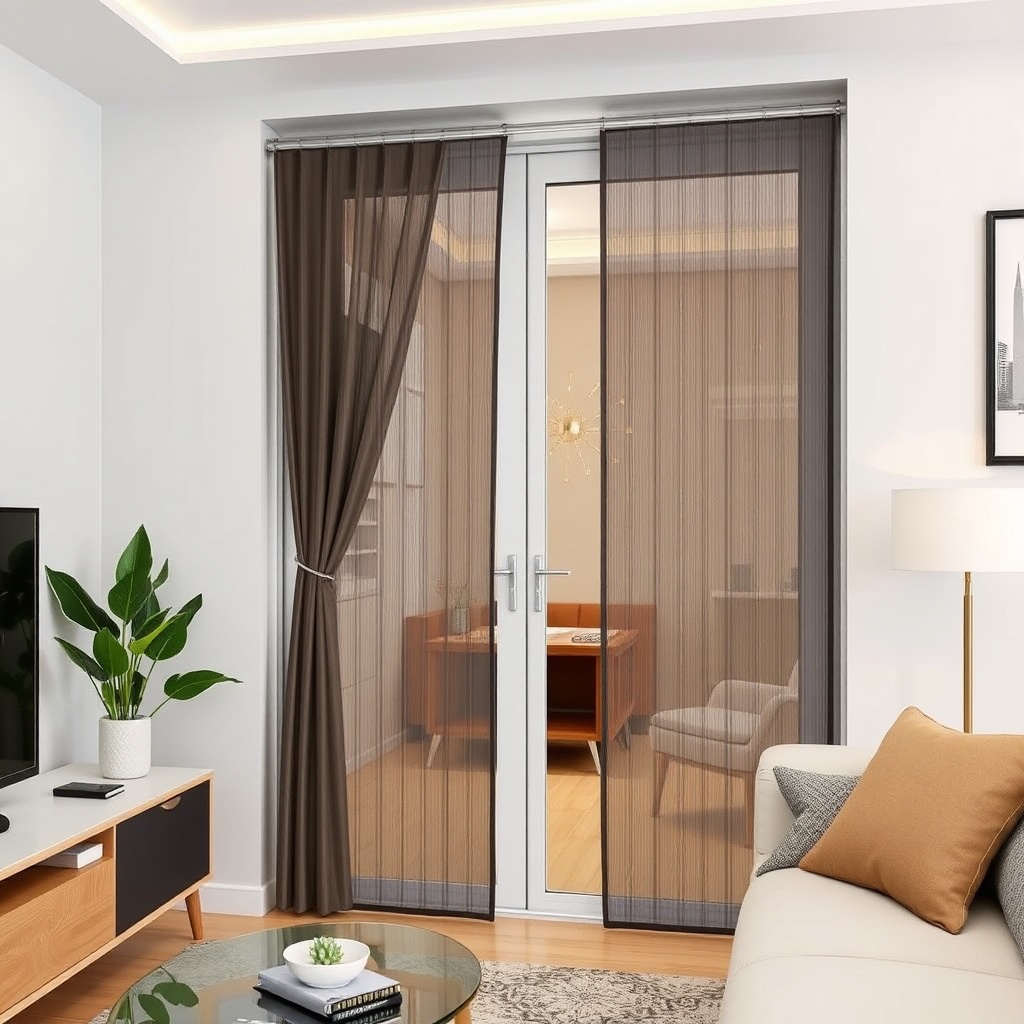 Sarıyer Mıknatıslı Tül Kapı Perdeleri